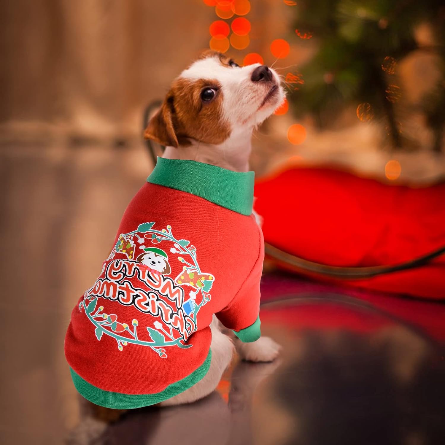Christmas Dog Shirt Pet Dog Clothes for Small Dogs Boy Girl Holiday Chihuahua Yorkie Dog Outfit Apparel Xmas Puppy Clothing Cat Shirts for Cats Only Costume 6