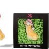 Party Rock - Chihuahua with Hat Glass Ornament - X-Mas Collection