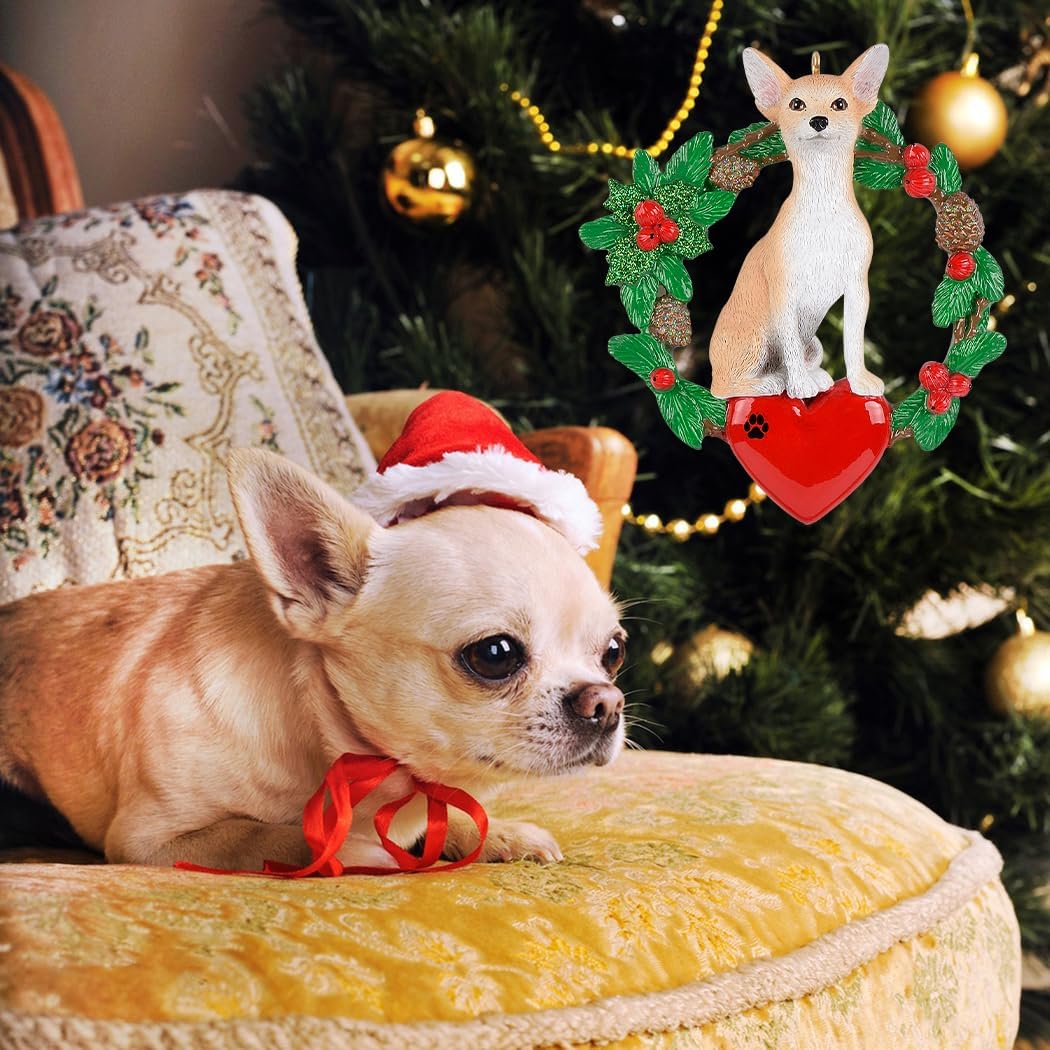Personalized Chihuahua Christmas Ornaments - Personalized Dog Ornaments- 2023 Puppy Dog Ornament - Custom Name Dog Lover Gifts for Family Friends - Xmas 4
