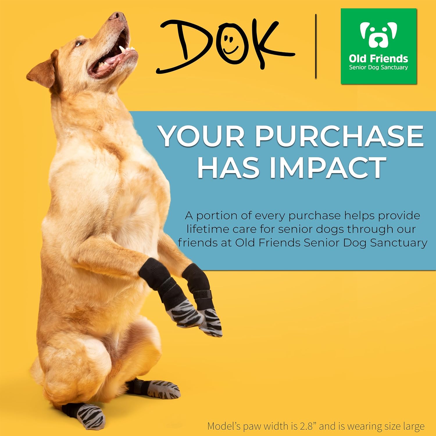 DOK TigerToes Premium Non-Slip Dog Socks for Hardwood Floors - Extra-Thick Grip That Works Even When Twisted - Prevents Licking, Slipping, and Great for Dog Paw Protection (XXS) 5