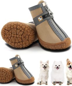 Hcpet Dog Shoes for Small Dogs Boots, Waterproof Dog Booties Paw Protector for Hot Pavement Winter Snow Hiking Booties 4Pcs