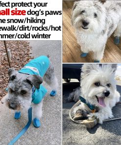 Hcpet Dog Shoes for Small Dogs Boots, Waterproof Dog Booties Paw Protector for Hot Pavement Winter Snow Hiking Booties 4Pcs 4