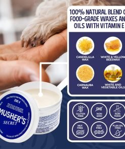 Musher's Secret Dog Paw Wax 200 g (7oz) - Moisturizing Dog Paw Balm that Creates an Invisible Barrier That Protects and Heals Dry Cracked Paws 2