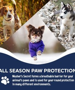 Musher's Secret Dog Paw Wax 200 g (7oz) - Moisturizing Dog Paw Balm that Creates an Invisible Barrier That Protects and Heals Dry Cracked Paws 4