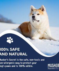 Musher's Secret Dog Paw Wax 200 g (7oz) - Moisturizing Dog Paw Balm that Creates an Invisible Barrier That Protects and Heals Dry Cracked Paws 7