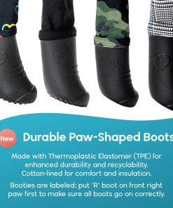 Walkee Paws New Deluxe Easy-On Stay-On Dog Boot Leggings, Seen on Shark Tank, Dog Snowboots for Winter, Rain, Wet & Snow, Chemicals, Never Lose a Boot Shoe or Sock Again (Black, XS Short) 3