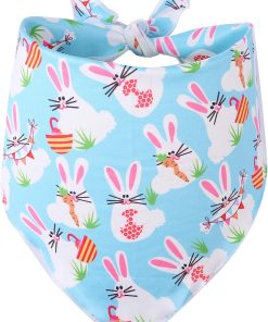 2 Pack Easter Dog Bandana,Triangle Bibs Pet Scarf for Puppy Cat 6
