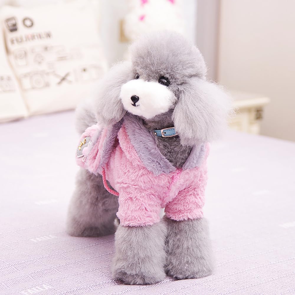 ANIAC Fleece Small Dog Hoodies with Bunny Ears Easter Christmas Dog Costume Winter Cat Clothes Cold Weather Coat for Chihuahua Teddy Yorkie Pug 4