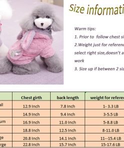 ANIAC Fleece Small Dog Hoodies with Bunny Ears Easter Christmas Dog Costume Winter Cat Clothes Cold Weather Coat for Chihuahua Teddy Yorkie Pug 5
