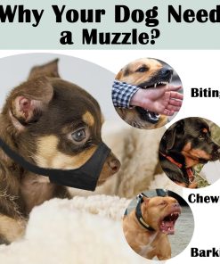 Mayerzon Short Snout Dog Muzzle, Soft Muzzle for Small Medium Large Dog, Muzzle for Chihuahua Shih Tzu American Bulldog Pitbull for Grooming 8