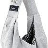CUBY Dog and Cat Sling Carrier - Hands Free Reversible Pet Papoose Bag - Soft Pouch and Tote Design - Suitable for Puppy, Small Dogs Cats Outdoor (Classic Grey)… - 1