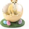 Conversation Concepts Easter Egg Chihuahua White and Tan Figurine – Easter Statue Gift Realistic Hand Painted Sculpture, Nursery, Home Office Desk Decor, Spring Shower Present