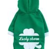 Coomour Pet Dog ST. Patrick's Day Hoodies Cat Clover Costume Puppy Clothes for Dogs Cats Outfit (XS)