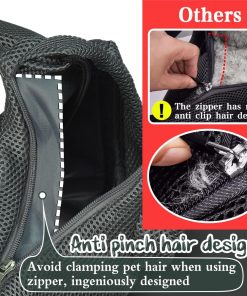 Dog Cat Sling Carrier, Adjustable Padded Shoulder Strap, with Mesh Pocket for Outdoor Travel (S - Up to 5 lbs, Light Purple - Grey) - 2