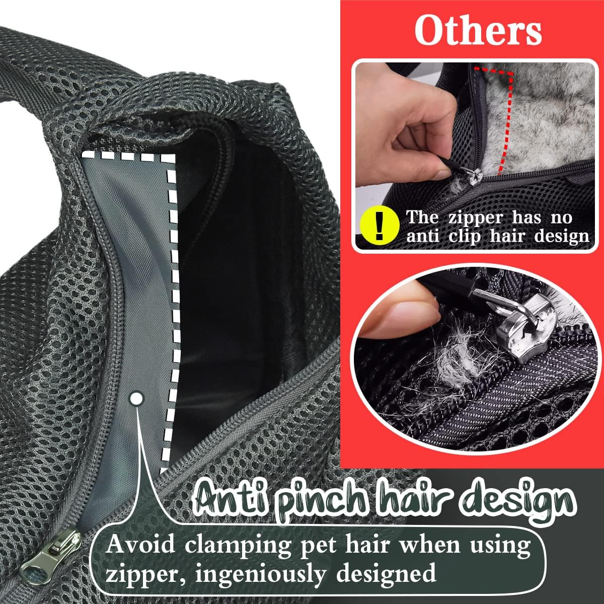 Dog Cat Sling Carrier, Adjustable Padded Shoulder Strap, with Mesh Pocket for Outdoor Travel (S - Up to 5 lbs, Light Purple - Grey) - 2