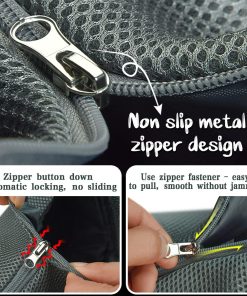 Dog Cat Sling Carrier, Adjustable Padded Shoulder Strap, with Mesh Pocket for Outdoor Travel (S - Up to 5 lbs, Light Purple - Grey) - 4