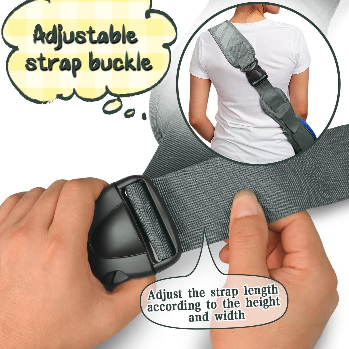 Dog Cat Sling Carrier, Adjustable Padded Shoulder Strap, with Mesh Pocket for Outdoor Travel (S - Up to 5 lbs, Light Purple - Grey) - 6
