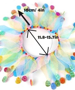 Elegant little tail 1PC Dog Easter Day Costume - Dog Cat Easter Day Collar Pet Collar Patterns Pet Tutu Collar Suit Pet Colorful Costume for Cats 2