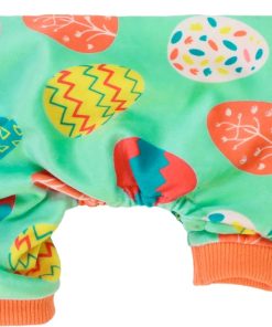 Fitwarm Easter Egg Dog Pajamas, Holiday Dog Clothes for Small Dogs Girl Boy, Pet Easter Outfit, Puppy Cat Onesie, Lightweight Velvet 5
