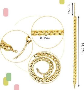 Gold Chain Dog Collar 1