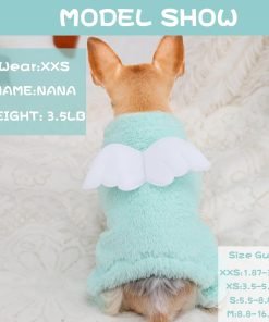 Winter Dog Pajamas for Small Dogs, Fall Dog Sweater, Warm Fleece Puppy Pjs Clothes Chihuahua Yorkie Tiny Dog Clothes Outfit, XXS~M, Pet Cat Sweater (XX-Small) 3