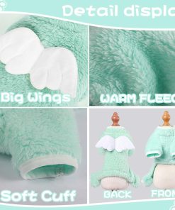 Winter Dog Pajamas for Small Dogs, Fall Dog Sweater, Warm Fleece Puppy Pjs Clothes Chihuahua Yorkie Tiny Dog Clothes Outfit, XXS~M, Pet Cat Sweater (XX-Small) 5