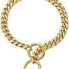 Custom Gold Silver Cuban Link Dog Chain Dog Collar, ID Tags Pet Collar for Small Medium Large Dogs - 1