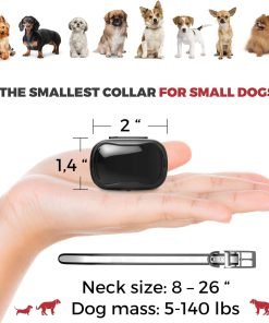 Extra Small Size Dog Training Collar with Remote for Small Dogs 5-15lbs and Puppies with Shock - Waterproof & 1000 Ft Range - 2