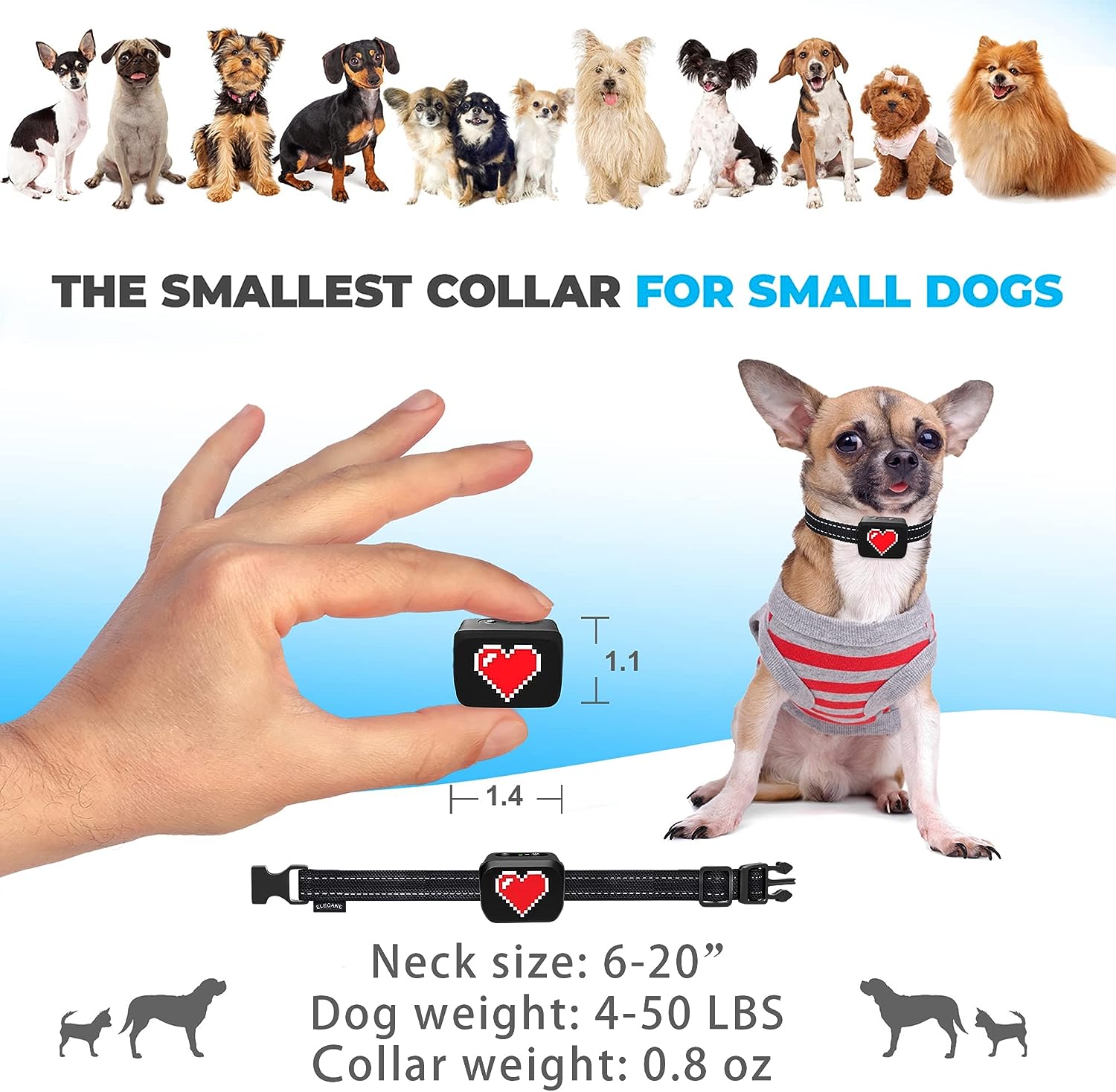 Small Bark Collar For Small Dogs 5-15 lbs - 3.