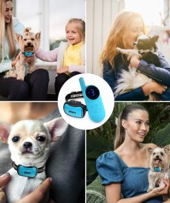 eXuby - Tiny Shock Collar for Small Dogs 5-15lbs - Smallest Collar on The Market - Sound, Vibration, & Shock - 9 Intensity Levels - Pocket-Size Remote - 2