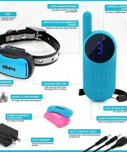 eXuby - Tiny Shock Collar for Small Dogs 5-15lbs - Smallest Collar on The Market - Sound, Vibration, & Shock - 9 Intensity Levels - Pocket-Size Remote - 5