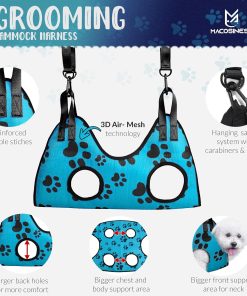 Dog Grooming Hammock - Dog Grooming Hammock Harness for Cats Dogs - Pet Grooming Hammock - Dog Nail Clipper - Dog Hammock - Dog Nail Trimmers - Dog Sling - Dog Sedation for Nail Trimming - Dog Nail - 4