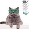 DPLUS Pet Goggles Sunglasses - Pack of 5 Latest Fashion Clear Square Cat-Dog Goggles - Classic Retro Circular Metal Circle Eye-Wear for Cat,Chihuahua or Small Dogs - 1