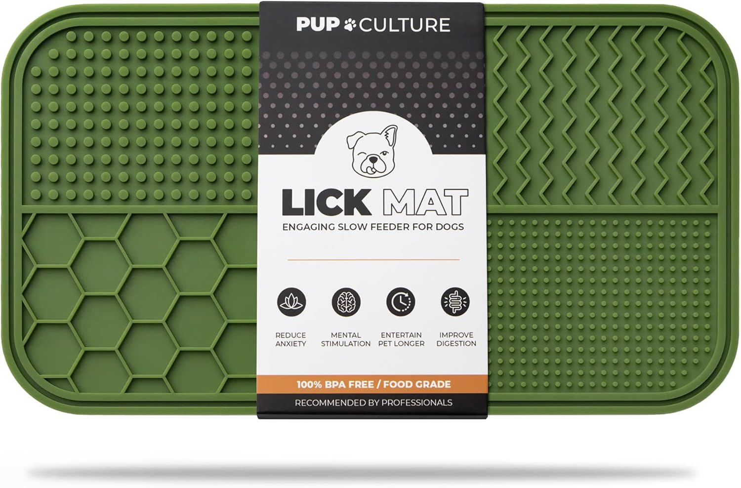 Pup Culture Dog Lick Mat for Dogs, Feeding Pad for Anxious Pets Plus 4 Different Puzzles for mental stimulation for dogs - Supports Mental, Dental, and Digestive Health - 1