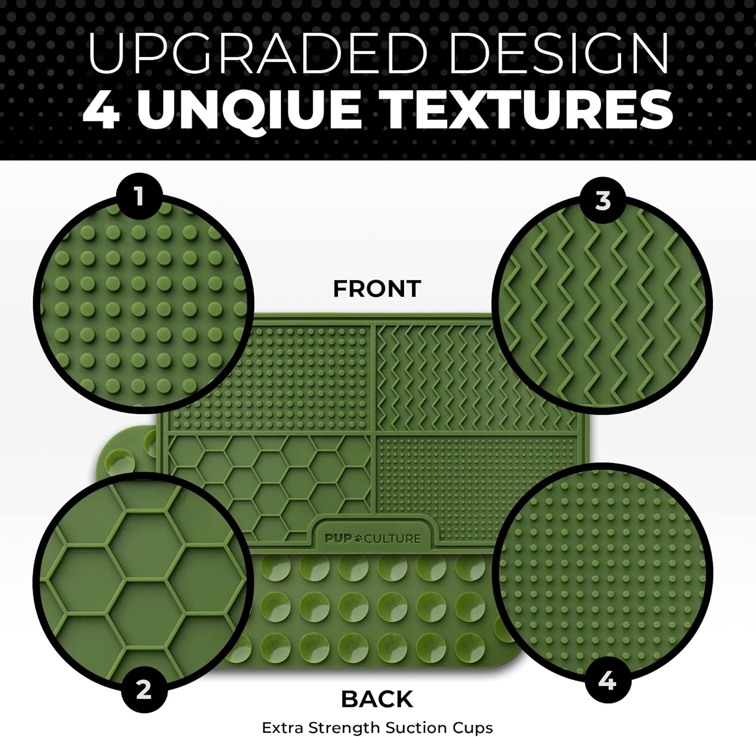 Pup Culture Dog Lick Mat for Dogs, Feeding Pad for Anxious Pets Plus 4 Different Puzzles for mental stimulation for dogs - Supports Mental, Dental, and Digestive Health - 2