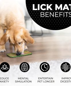 Pup Culture Dog Lick Mat for Dogs, Feeding Pad for Anxious Pets Plus 4 Different Puzzles for mental stimulation for dogs - Supports Mental, Dental, and Digestive Health - 4