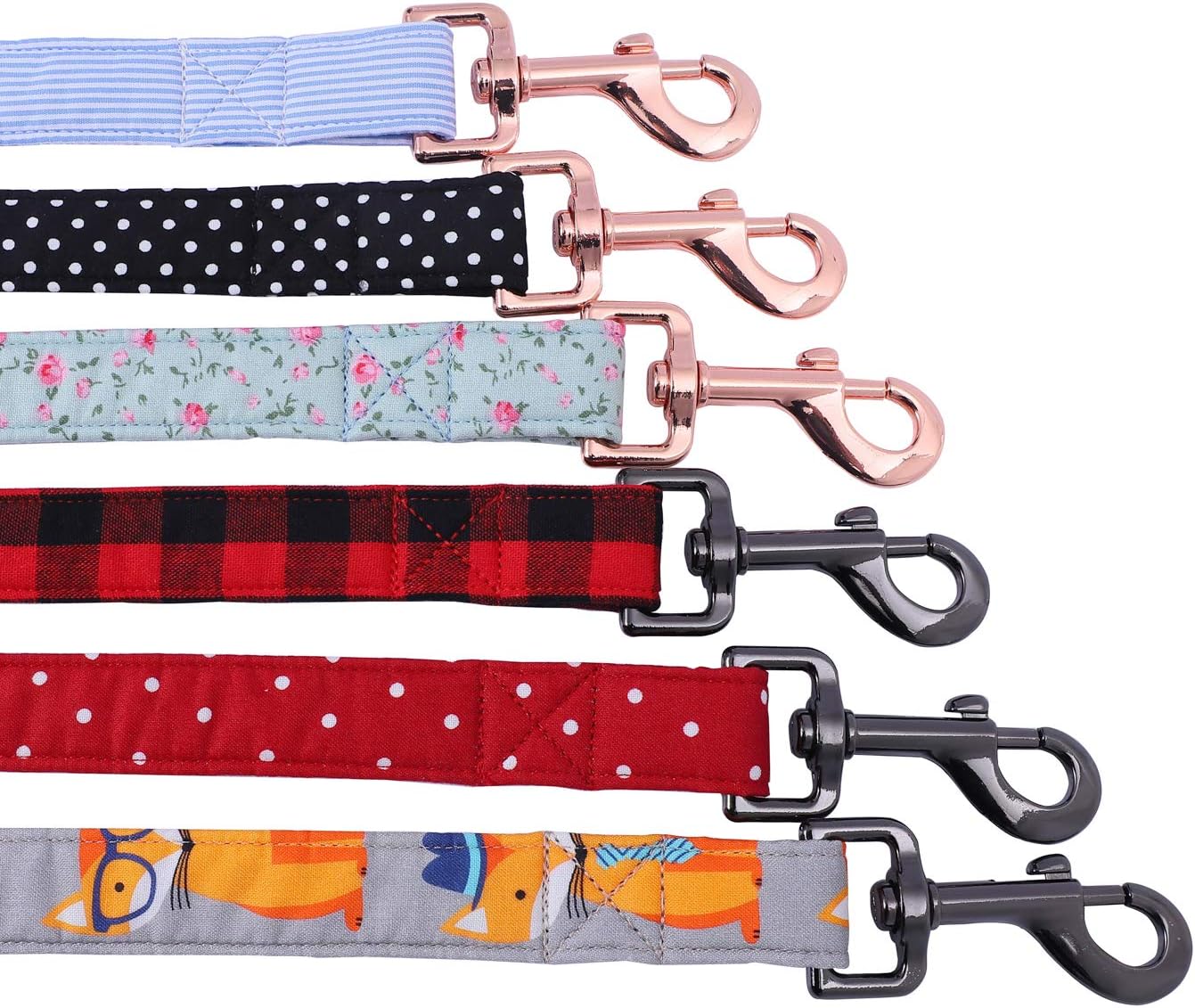 Unique Style Paws Durabel Dog Leash Matching Collar 6 Colors and 3 Size Soft and Comfy Handle for Dogs and Cats - 3