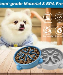 Vannon 2 Pack Slow Feeder Dog Bowls Non Slip Puppy Bowl Durable Dog Puzzle Feeder Bloat Stop Dog Food Bowls for Puppy and Small Dogs, BPA Free, 1 Cup - 4