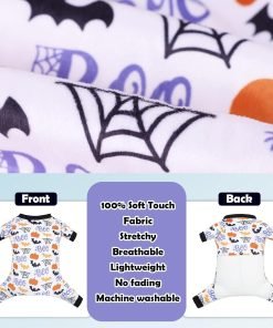 CuteBone Fleece Dog Halloween Pajamas Clothes Puppy Jammies Pet Apparel Cat Onesie for Chihuahua Yorkie Frenchies P310S - 4