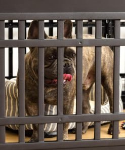 IRIS USA Dog Playpen, 4-Panel 24 Pet Playpen, Puppy Playpen, Indoor-Outdoor Dog Pen, 35 x 35 x 24, Foldable, Fold It Down, Easy Storing, Customizable, Black - 9