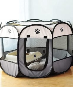 Portable Pet Playpen, Dog Playpen Foldable Pet Exercise Pen Tents Dog House Playground for Puppy Dog-Cat Indoor Outdoor Travel Camping Use - 1