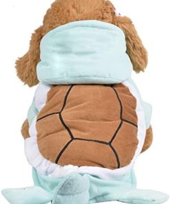 Dog Cat Halloween Costumes - Pet Turtle Cosplay Clothes, Adorable Flannel Tortoise Puppy Pajama Outfit, Soft Velvet Christmas Doggie Hoodies, Funny Fleece Sweater - 4