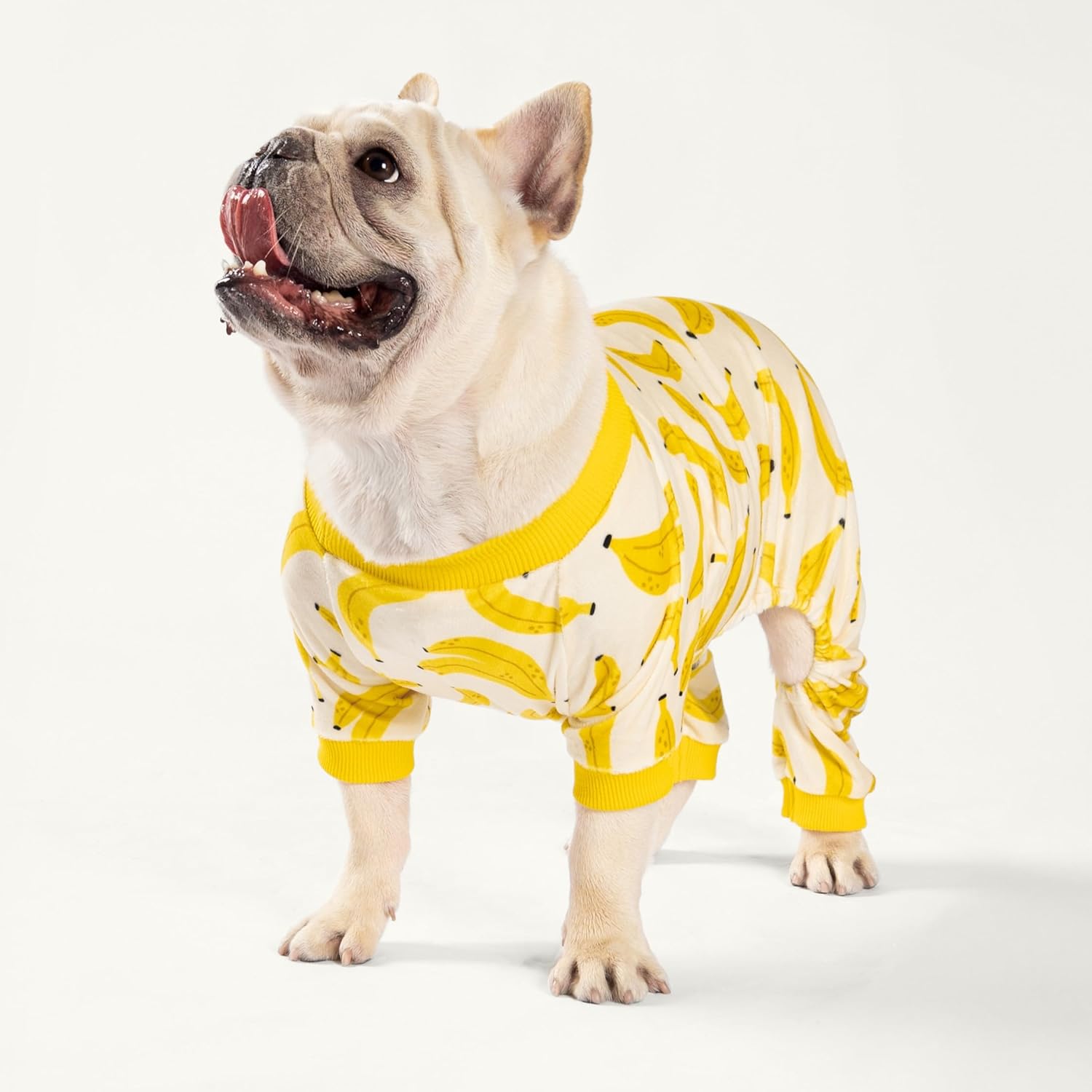 Fitwarm Banana Dog Pajamas, Warm Dog Onesie, Dog Clothes for Small Dogs Girl Boy, Lightweight Velvet Pet Jumpsuit, Cat Outfit, Beige, Yellow, Small - 2 Fitwarm Banana Dog Pajamas, Warm Dog Onesie, Dog Clothes for Small Dogs Girl Boy, Lightweight Velvet Pet Jumpsuit, Cat Outfit, Beige, Yellow, Small - 2