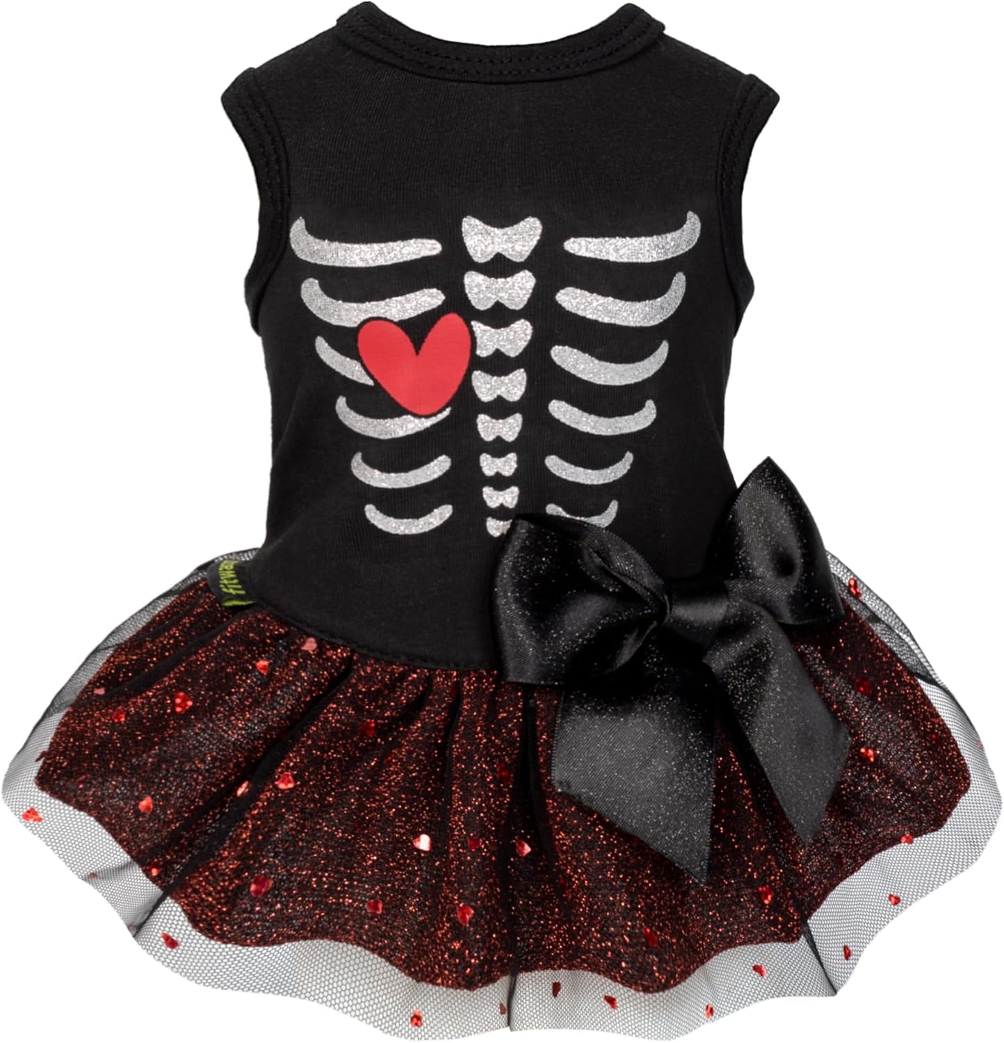 Fitwarm Halloween Skeleton Dog Dress, Funny Dog Halloween Costumes, Doggy Clothes for Small Dogs Girl, Pet Apparel, Black, Red, White, XS - 1 Fitwarm Halloween Skeleton Dog Dress, Funny Dog Halloween Costumes, Doggy Clothes for Small Dogs Girl, Pet Apparel, Black, Red, White, XS - 1