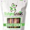 Nature Gnaws Small Bully Sticks for Dogs 5-6 (5 Count) - Long Lasting for Light Chewers and Puppies - Natural Thin Beef Dog Chew Bones - Rawhide Free - 1
