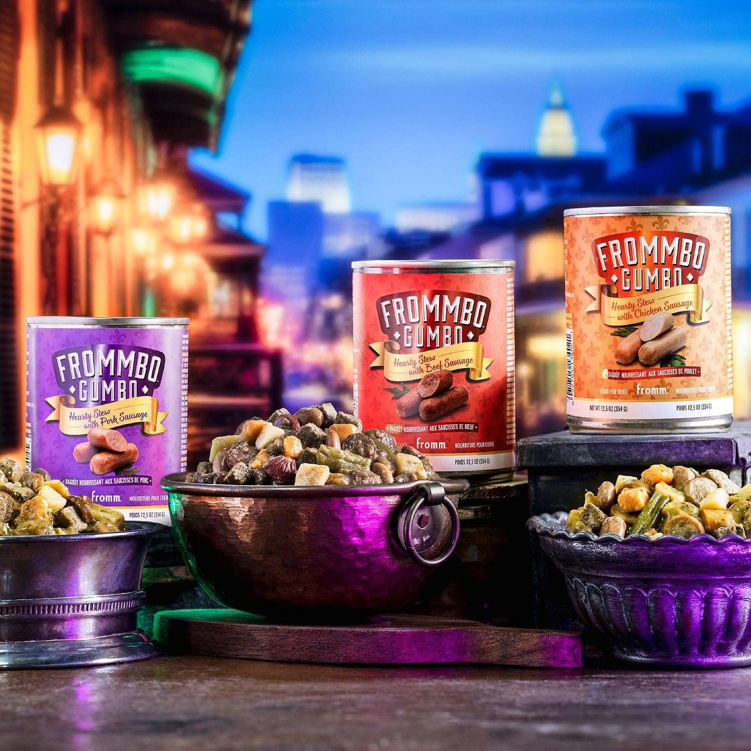 Fromm Frommbo Gumbo Hearty Stew with Beef Sausage Dog Food - Premium Wet Dog Food - Beef Recipe - Case of (12) 12.5 oz Cans - 8