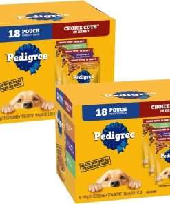 Pedigree Choice Cuts In Gravy Dog Food 18-Count Chicken Casserole Variety Pack, 3.5 oz Pouches (Pack of 2) - 1