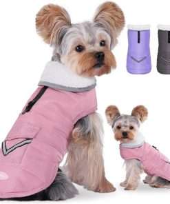 iBuddy Dog Winter Coats with Fleece Vest,Waterproof Warm Dog Snow Jacket Windproof, Reflective Adjustable Pet Dogs Cold Winter Coat for Dogs Girl Boy - 1