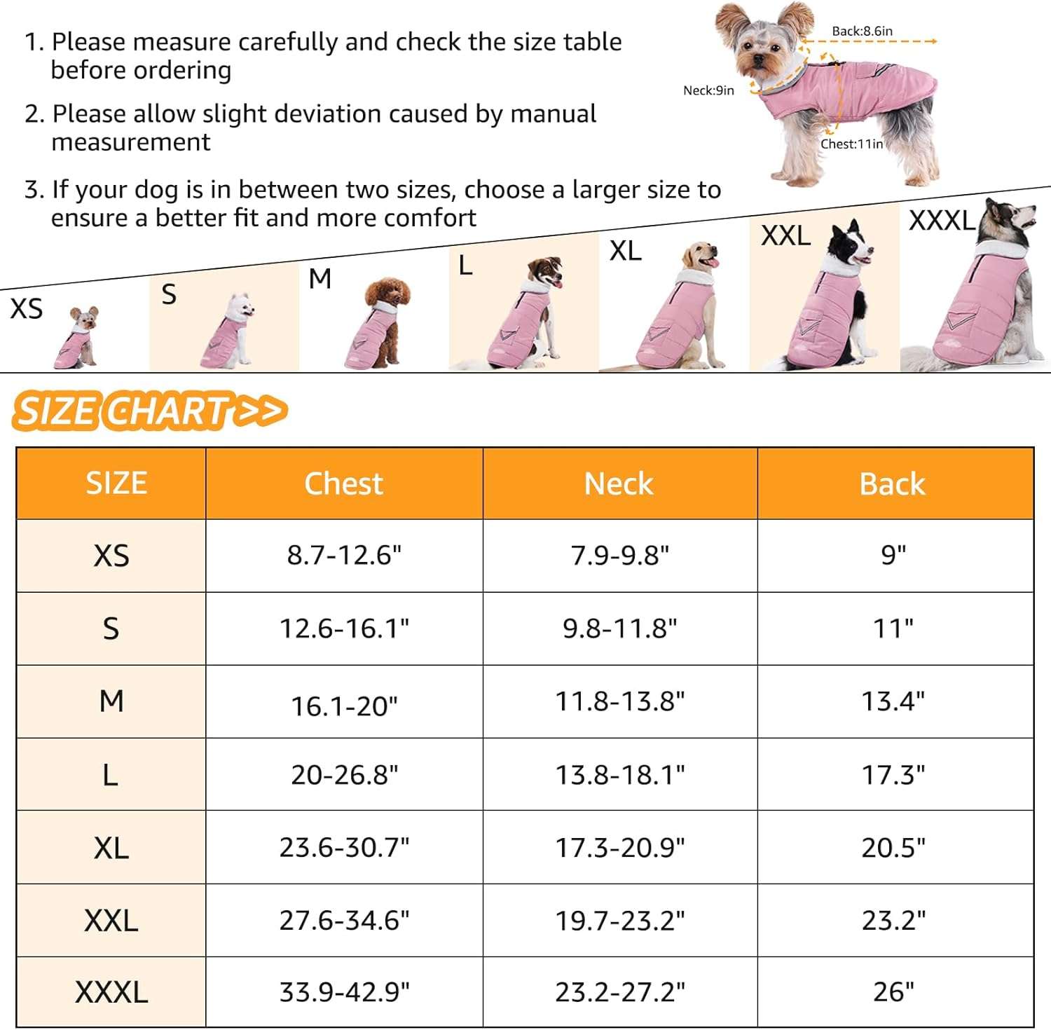 iBuddy Dog Winter Coats with Fleece Vest,Waterproof Warm Dog Snow Jacket Windproof, Reflective Adjustable Pet Dogs Cold Winter Coat for Dogs Girl Boy - 2