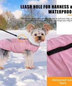 iBuddy Dog Winter Coats with Fleece Vest,Waterproof Warm Dog Snow Jacket Windproof, Reflective Adjustable Pet Dogs Cold Winter Coat for Dogs Girl Boy - 6